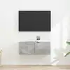 Image de vidaXL Meuble TV mural 2 pcs Béton 39 x 31 x 29,5 cm Bois d'ingénierie