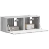 Image de vidaXL Meuble TV mural 2 pc Gris Sonoma Bois d'ingénierie