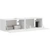 Image de vidaXL TV Wandkast 2 st Wit Bewerkt hout