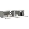 Image de vidaXL TV Wandkast 2 st Beton Bewerkt hout