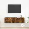Image de vidaXL Meuble TV mural 2 pcs Chêne fumé 60 x 31 x 29,5 cm