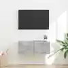 Image de vidaXL Meuble TV mural 78,5 x 30 x 29,5 cm Gris béton