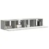 Image de vidaXL Meuble TV mural Montage mural 2 pcs Béton 78,5 x 31 x 29,5 cm, Salon, meuble TV moderne, solution de rangement fonctionnelle, étagère murale, design chic