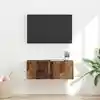 Image de vidaXL Meuble TV mural Montage mural Bois Ancien 78,5 x 31 x 29,5 cm