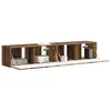 Image de vidaXL Meuble TV mural 2 pcs Bois Ancien 78,5 x 31 x 29,5 cm, Salon, meuble TV moderne, solution de rangement fonctionnelle, étagère murale, design chic