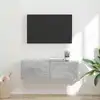 Image de vidaXL Meuble TV mural Béton 98 x 31 x 29,5 cm Bois d'ingénierie
