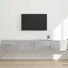 Image de vidaXL Meuble TV mural 2 pcs Béton 98 x 31 x 29,5 cm Bois d'ingénierie
