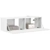 Image de vidaXL TV Wandkast 98 x 31 x 29,5 cm Glanzend Wit Bewerkt hout