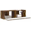 Image de vidaXL TV Wandkast 98 x 31 x 29,5 cm Rook Eiken Bewerkt hout