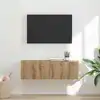 Image de vidaXL Meuble TV mural 98 x 31 x 29,5 cm Chêne artisan