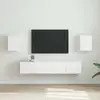 Image de vidaXL Meuble TV mural 2 pcs Blanc 30 x 31 x 40 cm Bois d'ingénierie