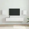 Image de vidaXL Meuble TV mural 2 pcs Blanc Brillant 30 x 31 x 40 cm