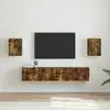 Image de vidaXL Meuble TV mural 2 pc Chêne fumé Bois d'ingénierie