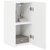 Image de vidaXL Meuble TV mural 2 pc Blanc Bois d'ingénierie