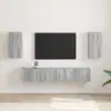Image de vidaXL Meuble TV mural Montage mural 2 pcs Gris Sonoma 30 x 31 x 60 cm