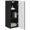 Image de vidaXL TV Wandkast 30 x 31 x 80 cm Zwart Bewerkt hout