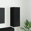 Image de vidaXL Meuble TV mural Noir 30 x 31 x 80 cm Bois d'ingénierie