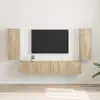 Image de vidaXL Meuble TV mural 2 pcs Sonoma 30 x 31 x 80 cm Bois d'ingénierie