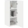 Image de vidaXL Meuble TV mural 2 pc Blanc Brillant Bois d'ingénierie