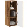Image de vidaXL Meuble TV mural 30 x 31 x 80 cm Bois Ancien Bois d'ingénierie