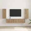 Image de vidaXL Meuble TV mural 2 pc Chêne artisan Bois d'ingénierie