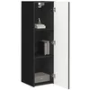 Image de vidaXL TV Wandkast 30 x 31 x 100 cm Zwart Bewerkt hout