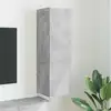 Image de vidaXL Meuble TV mural Béton 30 x 31 x 100 cm Bois d'ingénierie