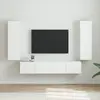 Image de vidaXL Meuble TV mural 2 pcs Blanc Brillant 30 x 31 x 100 cm