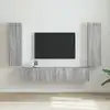 Image de vidaXL Meuble TV mural 2 pcs Gris Sonoma 30 x 31 x 100 cm