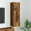 Image de vidaXL Meuble TV mural 30 x 31 x 100 cm Bois Ancien Bois d'ingénierie