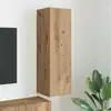 Image de vidaXL Meuble TV mural Montage mural Chêne artisan 30 x 31 x 100 cm