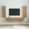 Image de vidaXL Meuble TV mural 2 pc Chêne artisan Bois d'ingénierie