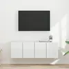 Image de vidaXL Meuble TV mural 2 pcs Blanc brillant 59,5 x 31 x 40 cm