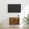Image de vidaXL Meuble TV mural 59,5 x 31 x 40 cm Chêne fumé Bois d'ingénierie