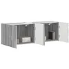Image de vidaXL TV Wandkast 2 st Grijs Sonoma Bewerkt hout
