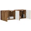 Image de vidaXL Meuble TV mural 2 pc Bois Ancien Bois d'ingénierie