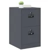 Image de vidaXL Cabinet de Dossier avec tiroir Anthracite 44 x 50 x 74,5 cm, Armoire Métallique Rectangulaire, Rangement Industriel, Tiroirs Généreux, Solution de Classement Sécurisée