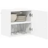 Image de vidaXL Wandkast LUCCA 2 st Wit Bewerkt hout