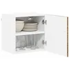 Image de vidaXL Wandkast LUCCA 2 st Oud hout Bewerkt hout