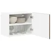 Image de vidaXL Meuble mural LUCCA 2 pcs Chêne brun 50 x 31 x 40 cm, Solutions de cuisine modernes, panneau rectangulaire en bois, protection pour lave-vaisselle, gain de place