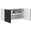 Image de vidaXL Wandkast LUCCA Zwart 80 x 31 x 40 cm Bewerkt hout