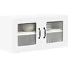 Image de vidaXL Wandglas Kasten LUCCA Wit 80 x 31 x 40 cm Bewerkt hout