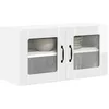 Image de vidaXL Wandglas Kasten LUCCA Hoogglans Wit 80 x 31 x 40 cm