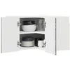 Image de vidaXL Wandhoekkast LUCCA Grijs sonoma 57 x 57 x 40 cm Bewerkt hout