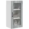 Image de vidaXL Cabinet en verre mural LUCCA 2 pcs Sonoma gris 40 x 31 x 80 cm, Solutions de cuisine modernes, panneau rectangulaire en bois, protection pour lave-vaisselle, gain de place