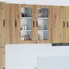 Image de vidaXL Cabinet en verre mural LUCCA Chêne artisanal 40 x 31 x 80 cm
