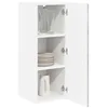 Image de vidaXL Meuble mural LUCCA 2 pcs Gris béton 30 x 31 x 80 cm, Solutions de cuisine modernes, panneau rectangulaire en bois, protection pour lave-vaisselle, gain de place