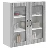 Image de vidaXL Cabinet en verre mural LUCCA Sonoma gris 80 x 31 x 80 cm