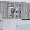 Image de vidaXL Cabinet en verre mural LUCCA Sonoma gris 80 x 31 x 80 cm
