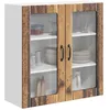 Image de vidaXL Cabinet en verre mural LUCCA Bois ancien 80 x 31 x 80 cm